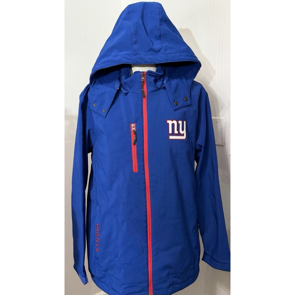 NFL Apparel New York Giants Full Zip Jacket Blue Red Long Men's XXL Coat